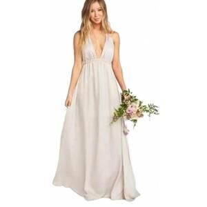 Show Me Your Mumu Luna Halter Gown Show Me The Ring Bridesmaids Dress size M